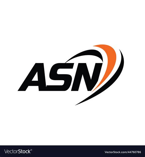 Asn monogram logo Royalty Free Vector Image - VectorStock