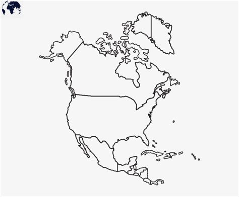 Blank North America Map - Blank World Map