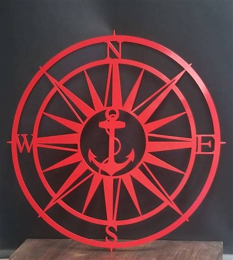Nautical Compass metal wall art compass nautical | Etsy