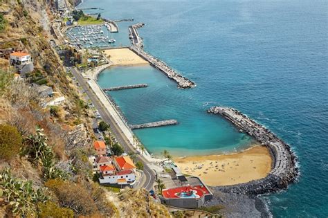 Premium Photo | Calheta beach in madeira portugal