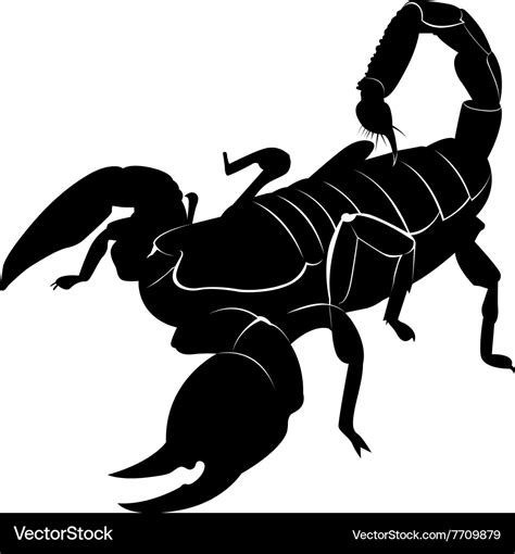 Silhouette of a scorpion Royalty Free Vector Image