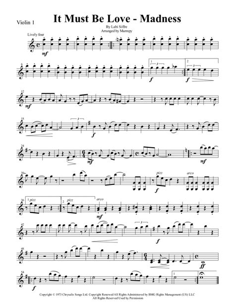 It Must Be Love Sheet Music | Madness | String Ensemble