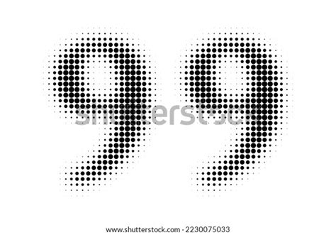 Number 99 Halftone Pop Art Style Stock Vector (Royalty Free) 2230075033 ...