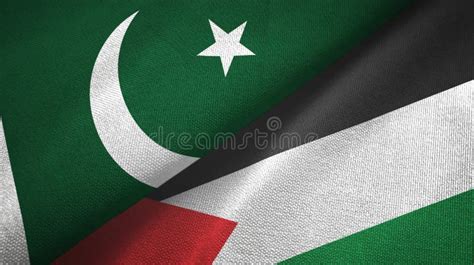 Palestine and Pakistan Two Flags Textile Cloth, Fabric Texture Stock ...