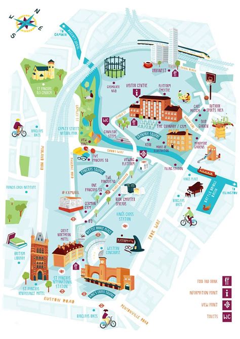 Kings Cross Walking guide Map illustration by KerryHyndman.co.uk | Maps ...