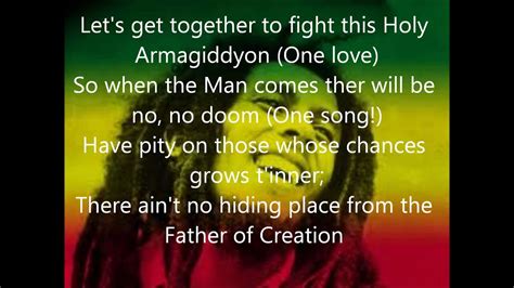 One love Bob Marley lyrics - YouTube