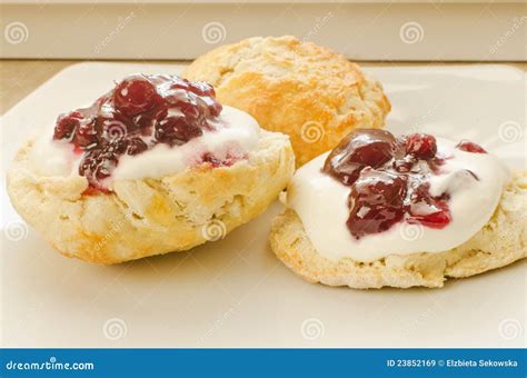 Biscuits with jam stock image. Image of biscuits, baked - 23852169