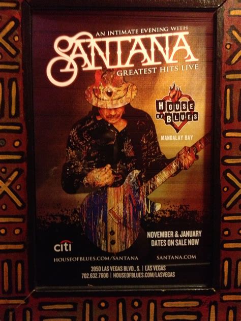 Santana House Of Blues Las Vegas | Santana las vegas, Music event, Las ...