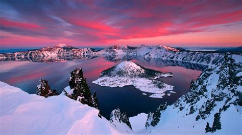 The Scared Crater Lake, Oregon United States