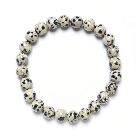 Dalmatian Jasper Bead Bracelet - Crystals of the World