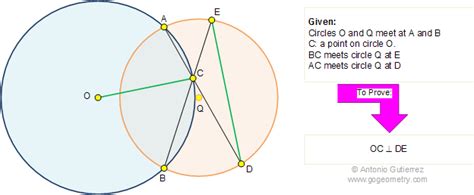 Geometry classes, Problem 296: Intersecting Circles, Chord, Radius ...