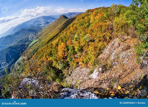 Autumn View from Siance in Muranska Planina Mountains Stock Photo - Image of coloured, clouds ...