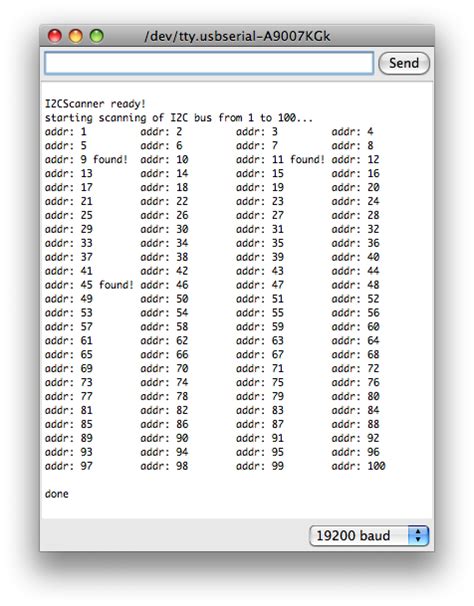 I2CScanner: Arduino as I2C bus scanner – todbot blog