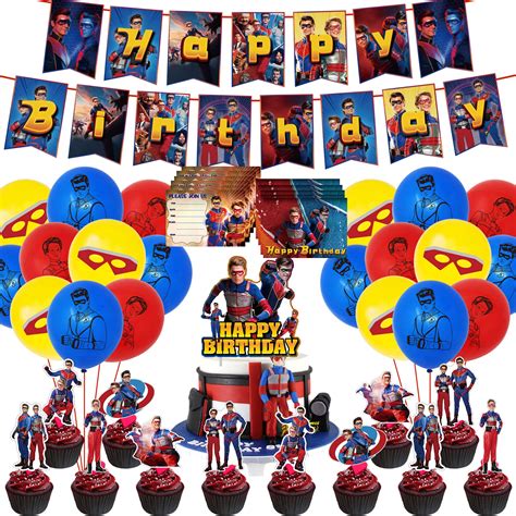 Buy 60Pcs Henry Danger Birthday Decorations, Henry Danger Party Decoration Include Happy ...