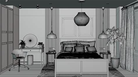 3D IKEA Bedroom Interior 002 Model - TurboSquid 1737194