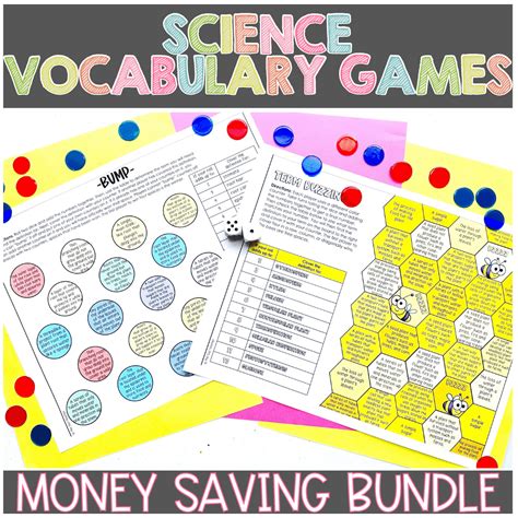 Science Vocabulary Games Growing Bundle - Worksheets Library