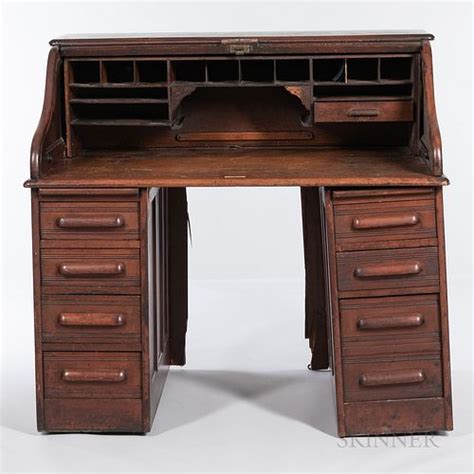 Small Cherry Roll-top Desk for sale at auction from 1st February to 9th February | Bidsquare