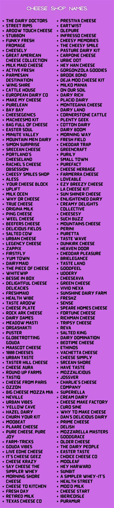 Cheese Shop Names: 400+ Creative Cheese Brand Names