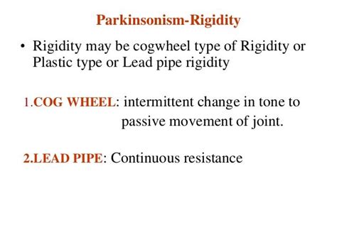 Cogwheel Rigidity And Lead Pipe Rigidity : Cogwheeling, also known as ...