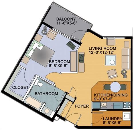 The Parkway Retirement Community 85 Paget Floor Plans One-Bedroom ...