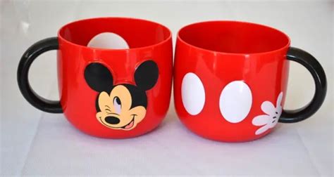 DISNEY MICKEY MOUSE 12 oz Plastic Kids Mugs Set of 2 $19.99 - PicClick