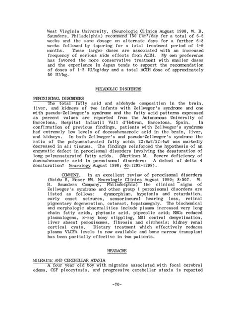 (PDF) Peroxisomal Disorders