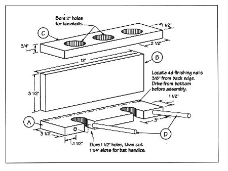 Bat and Ball Rack Woodworking Plans - DIY or Not