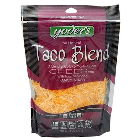 Yoder's All Natural Fancy Shred Taco Cheese Blend, 8 Oz. - Walmart.com - Walmart.com