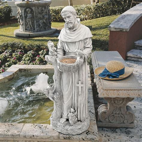 37" White and Gray Nature's Nurturer St.Francis Outdoor Garden Statue - Large - Walmart.com ...