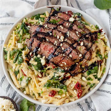 Creamy Balsamic Steak Pasta - What Molly Made