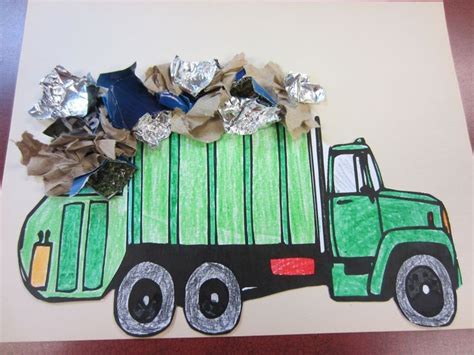 Garbage Truck: We printed a picture of a garbage truck on card stock ...