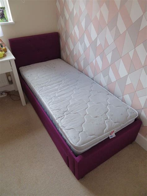 Childrens Midi Small Single Bed, with Mattress and under storage draw ...