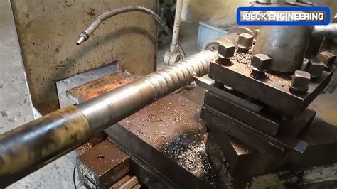 lathe thread cutting operation - YouTube