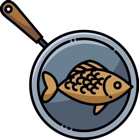 Fish In Frying Pan Clipart