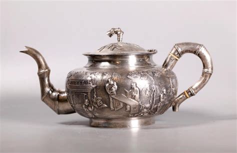 Sold Price: Chinese Qing Dynasty Silver Teapot Set 1,108G - Invalid date EDT | Silver teapot ...