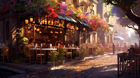 Premium AI Image | A painting of a restaurant called the artist's ...