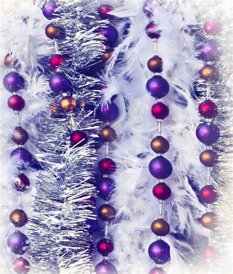 Christmas tinsel decorations — Stock Photo © artnature #60784293