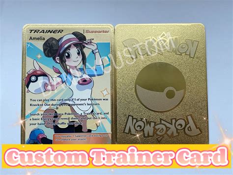 Pokemon Card Custom Pokemon Trainer Card Personalized - Etsy