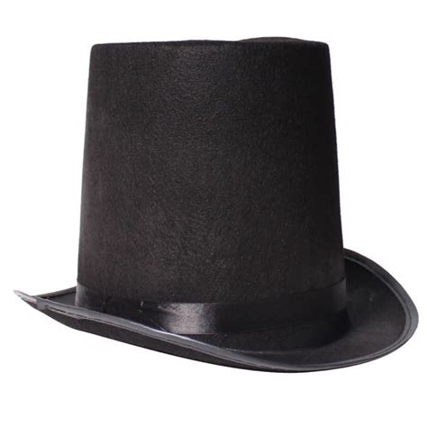 Extra Tall Top Hat (Black) 20cm High