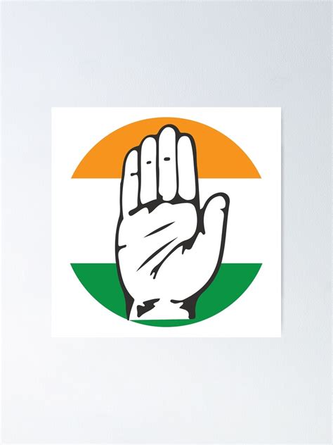 "Congress Party of India Hand Symbol" Poster by alltheprints | Redbubble