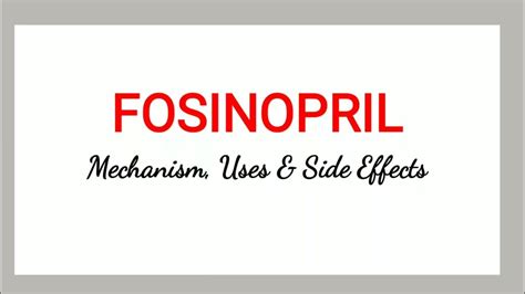 Fosinopril - Mechanism, Uses & Side Effects - YouTube