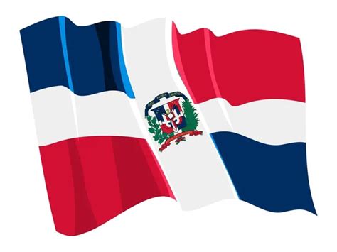 Gráfico vectorial Bandera de república dominicana Imagen vectorial Bandera de república ...