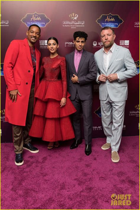 Photo: naomi scott mena massoud will smith aladdin jordan premiere 43 ...