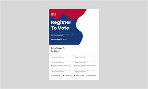 voter registration flyer design template. easy way register for vote ...