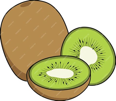 Premium Vector | Kiwi illustration. kiwi cartoon style. flat fruit concept