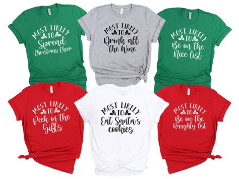 Christmas Most Likely To Shirts: Festive Fashion for the Holiday Season