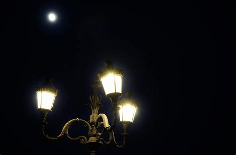 Free stock photo of full moon, lamppost, lantern