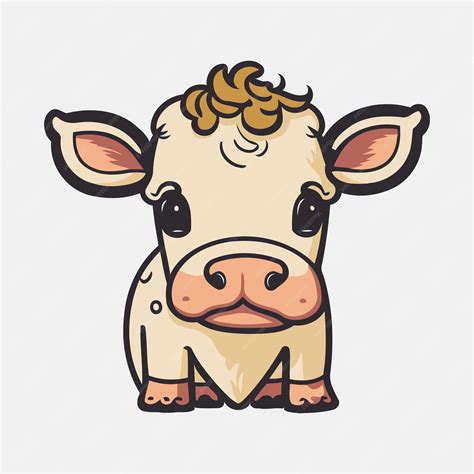 Premium Vector | Cute cow mascot animal vector isolated object