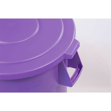 34105689 - Bronco™ Round Waste Bin Trash Container Lid 55 Gallon - Purple | Carlisle FoodService ...