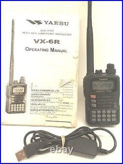 Yaesu VX-6R Tri Band Submersible Radio Transceiver With Manual | Ham Radio Transceiver